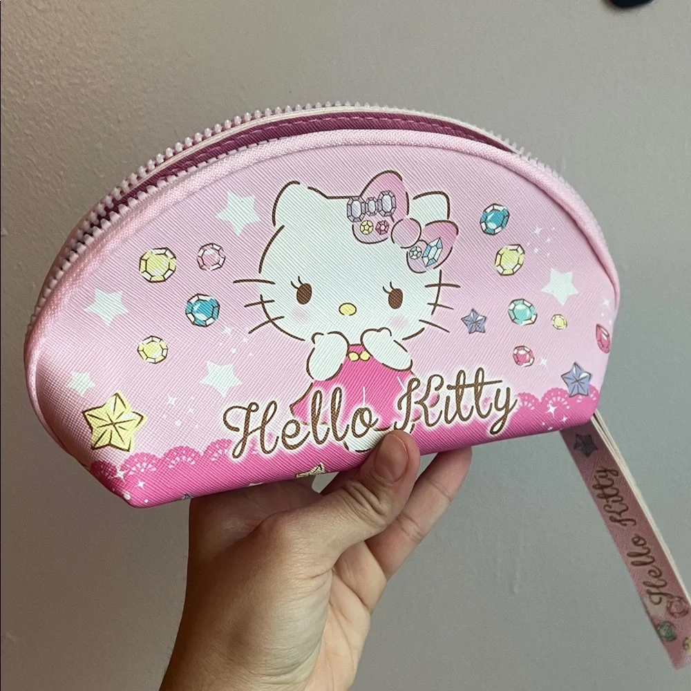 Hello Kitty Pink Starry Cosmetics Bag set (2)